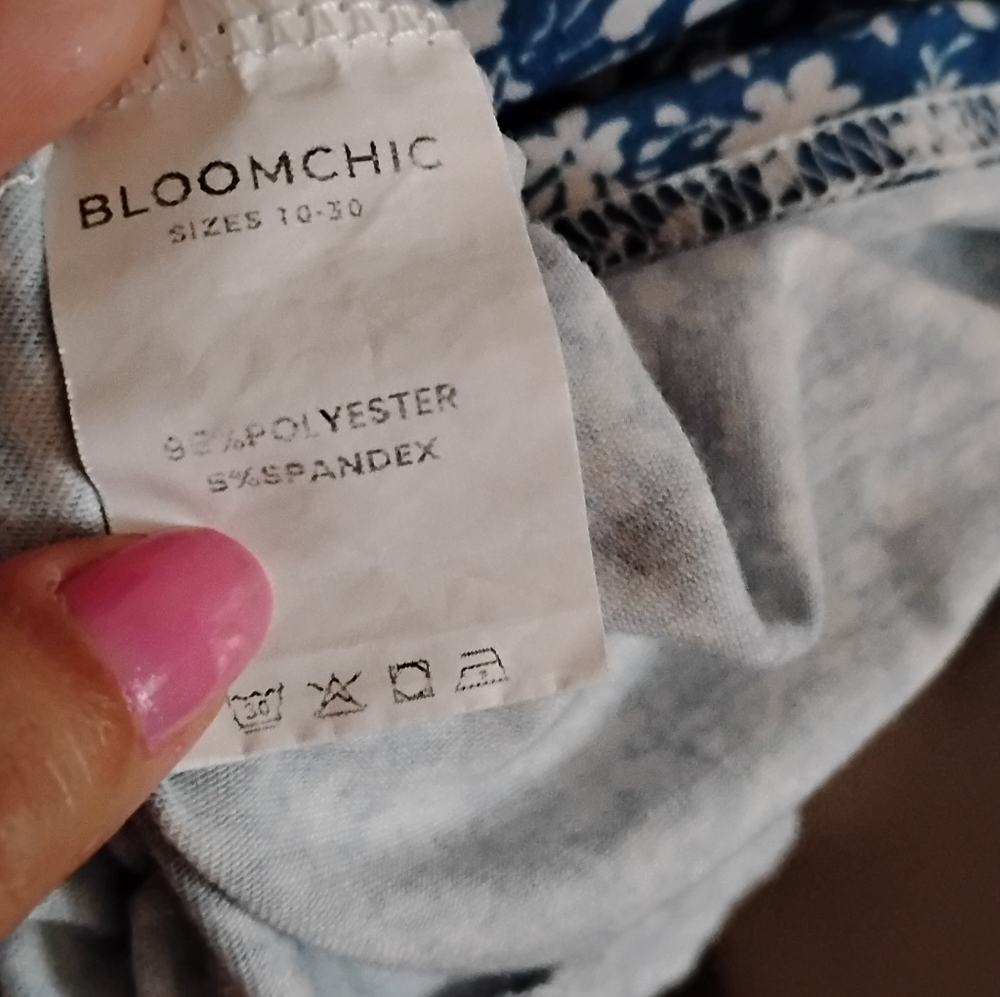 BloomChic Blue Floral Dress (12) - Picture 4 of 7